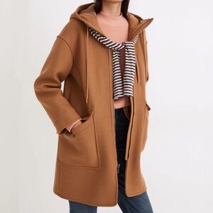 Madewell Lynnford Hooded Coat size XXL Camel